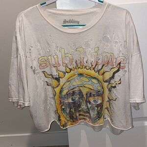 Sublime distressed crop top